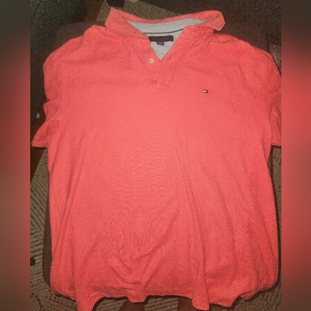 Tommy Hilfiger Men's Vibrant Coral Polo